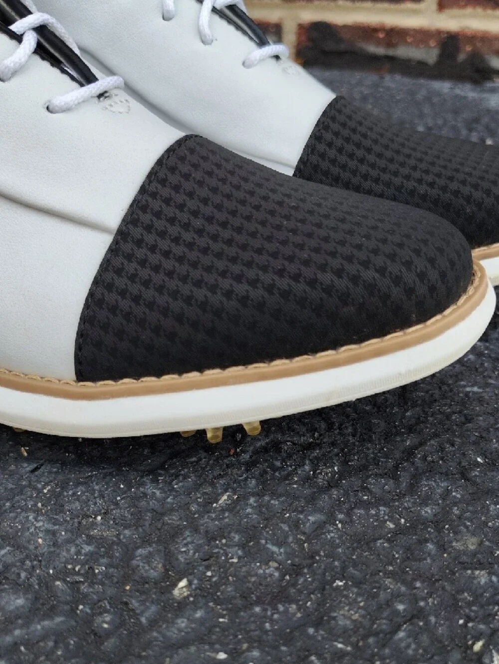 FootJoy White and Black Women's Athletic Golf Shoes - Picture 3 of 6